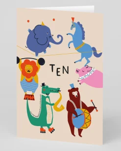 Personalised Circus 10th Birthday Card | Ohh Deer