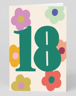 Personalised Colourful And Floral 18th Birthday Card | Ohh Deer