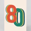 Personalised Colourful 80th Birthday Card | Ohh Deer