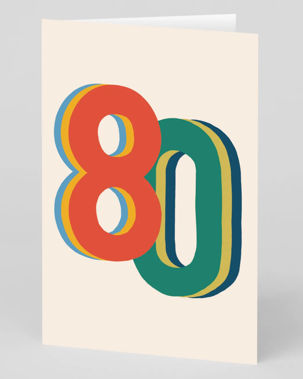 Personalised Colourful 80th Birthday Card | Ohh Deer