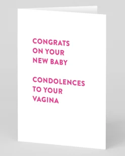 Personalised Congrats & Condoloences New Baby Card