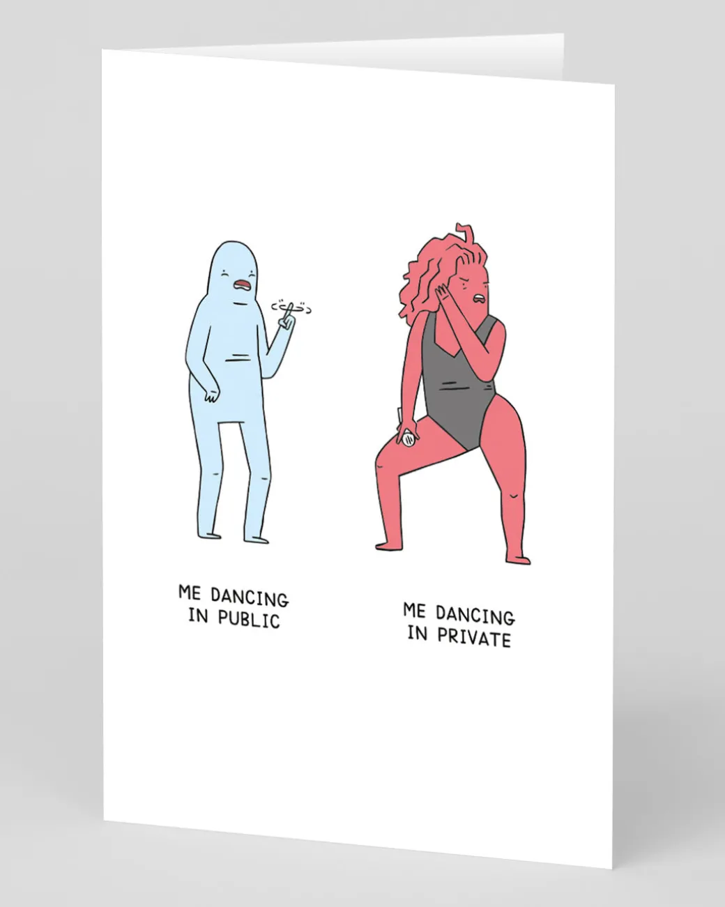 Personalised Dancing in Public vs Private Card | Ohh Deer