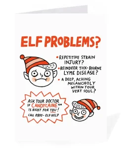 Personalised Elf Problems Christmas Card | Ohh Deer