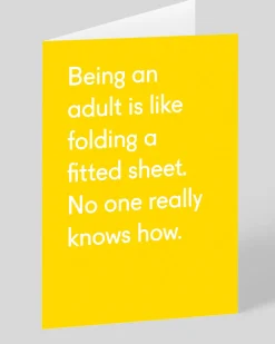 Personalised Folding a Fitted Sheet Greeting Card | Ohh Deer