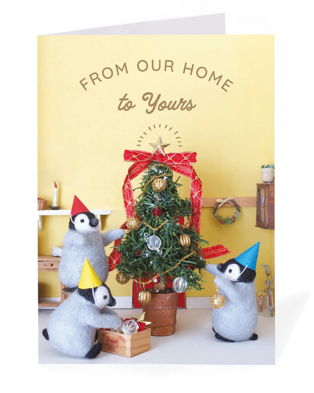 Personalised From Our Home To Yours Penguins Christmas Card | Ohh Deer