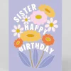 Personalised Happy Birthday Flowers Sister Greeting Card | Ohh Deer