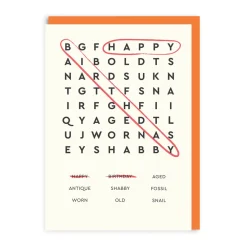 Personalised Happy Birthday Word Search Birthday Card | Ohh Deer