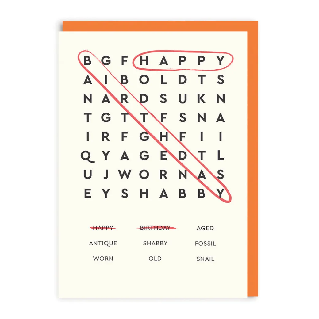 Personalised Happy Birthday Word Search Birthday Card | Ohh Deer