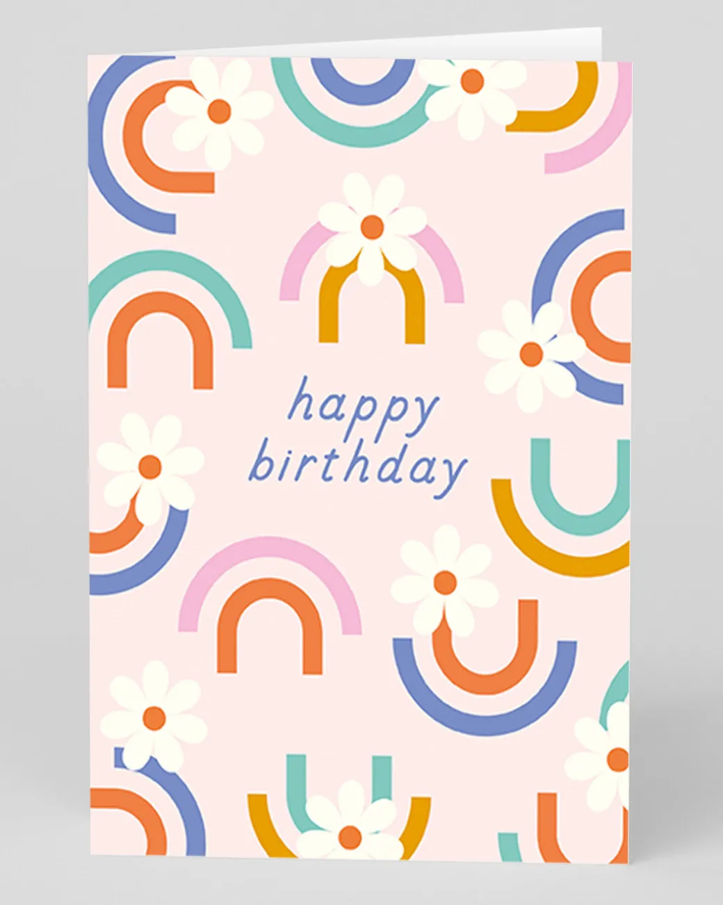 Personalised Happy Birthday Floral Rainbow Greeting Card | Ohh Deer