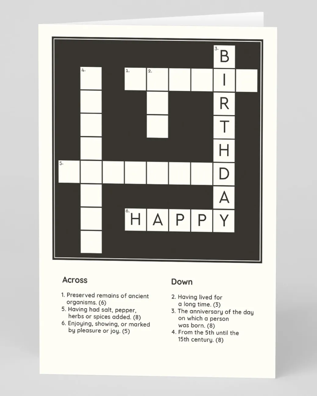 Personalised Happy Birthday Crossword Birthday Card | Ohh Deer