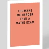 Personalised Harder Than A Maths Exam Greeting Card | Ohh Deer