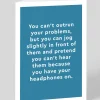 Personalised Headphones Greeting Card | Ohh Deer