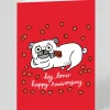 Personalised Hey Lover Happy Anniversary Card | Just £3.50 | Ohh Deer