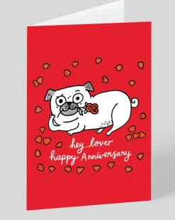 Personalised Hey Lover Happy Anniversary Card | Just £3.50 | Ohh Deer