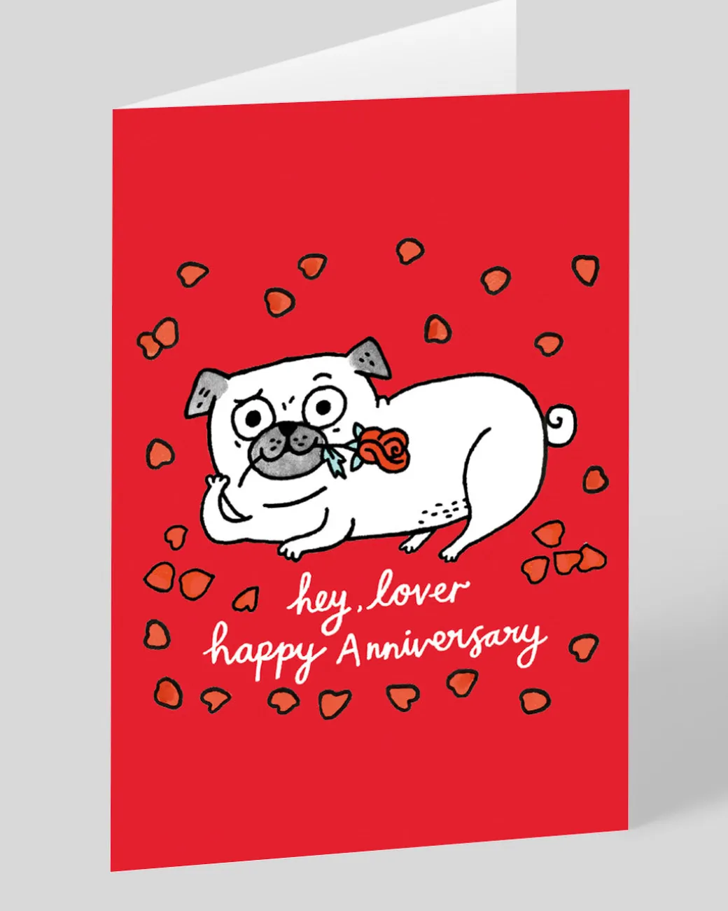 Personalised Hey Lover Happy Anniversary Card | Just £3.50 | Ohh Deer