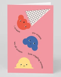Personalised I Scream Anxiety Greeting Card | Ohh Deer