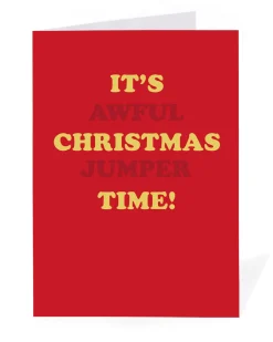 Personalised It's awful christmas jumper time Christmas Card | Ohh Deer