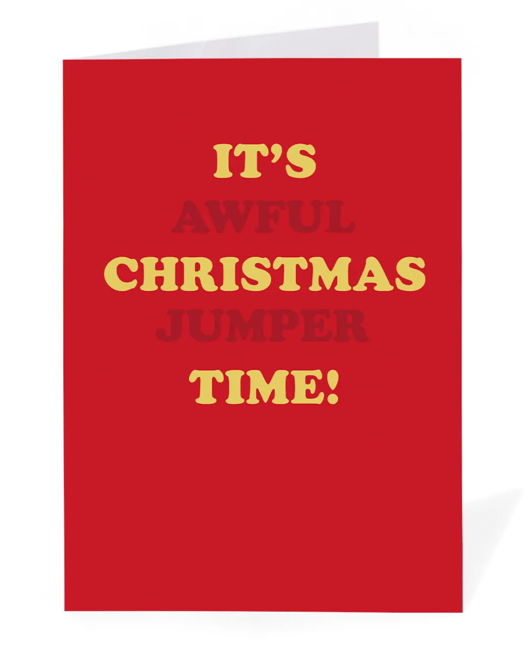 Personalised It's awful christmas jumper time Christmas Card | Ohh Deer