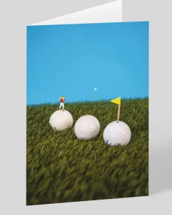 Personalised Little Tiny People Golf Square Greeting Card | Ohh Deer