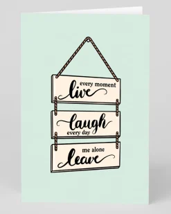 Personalised Live Love Leave Greeting Card | Ohh Deer
