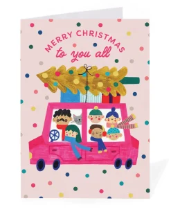 Personalised Merry Christmas to You All Car Christmas Card | Ohh Deer