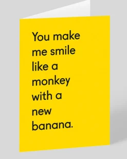 Personalised Monkey With a New Banana Greeting Card | Ohh Deer