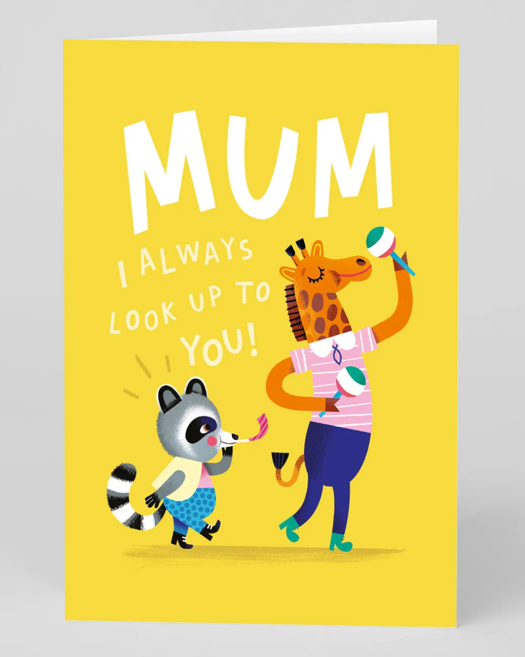 Personalised Mum, I'll Always Look Up To You Giraffe Greeting Card | Ohh Deer