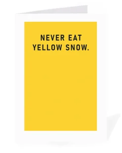 Personalised Never Eat Yellow Snow Christmas Card | Ohh Deer
