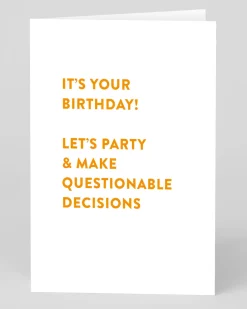 Personalised Questionable Decisions Birthday Card | Ohh Deer