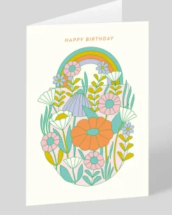 Personalised Rainbows and flowers Birthday Card | Ohh Deer