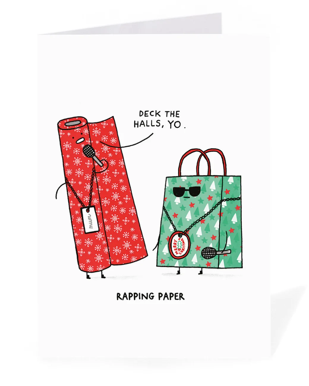 Personalised Rapping Paper Christmas Card | Ohh Deer