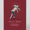 Personalised Red You And I Really Click Greeting Card | Ohh Deer