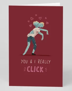 Personalised Red You And I Really Click Greeting Card | Ohh Deer