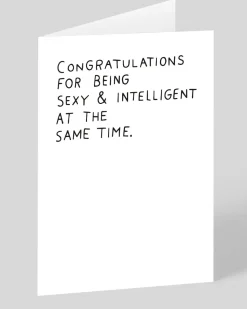 Personalised Sexy & Intelligent At The Same Time Greeting Card | Ohh Deer