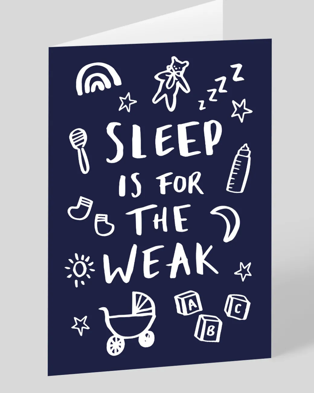 Personalised Sleep is for the Weak New Baby Card | Ohh Deer
