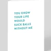 Personalised Suck Balls Greeting Card | Ohh Deer