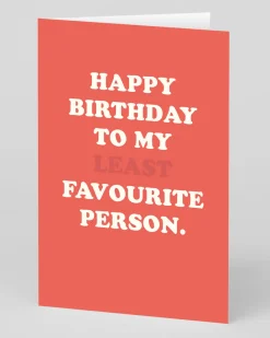 Personalised To My Least Fave Person Birthday Card | Ohh Deer