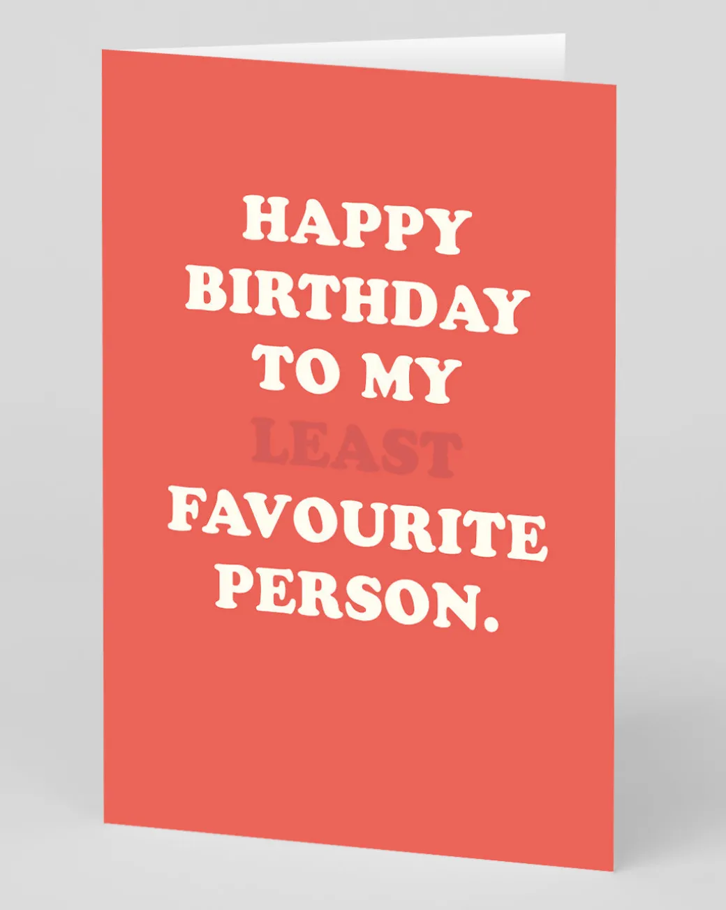 Personalised To My Least Fave Person Birthday Card | Ohh Deer