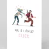 Personalised You And I Really Click Running Greeting Card | Ohh Deer
