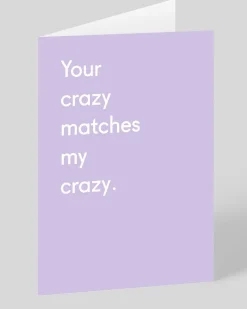 Personalised Your Crazy Matches My Crazy Greeting Card | Ohh Deer