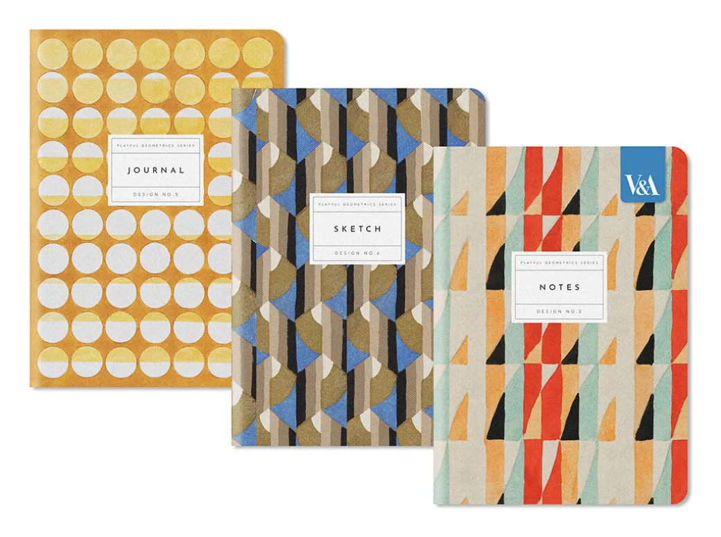 Playful Geometrics | 3 Pack of A5 Notebooks