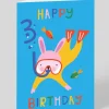 Scuba Diving Rabbit 3rd Birthday Card | Ohh Deer