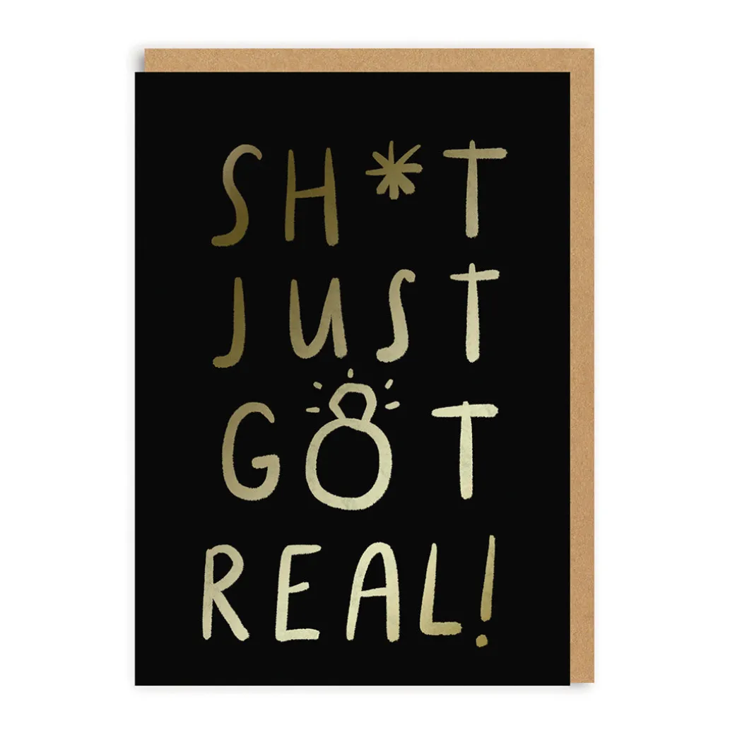 Sh*t Just Got Real! Engagement Card