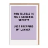 Skincare Secret Greeting Card