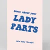 Sorry About Your Lady Parts New Baby Card | Ohh Deer