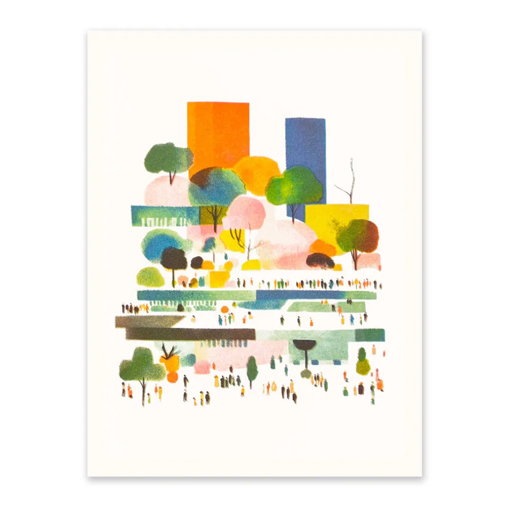 Southbank No Text Riso Print (8x6)