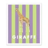 Striped Giraffe Riso Print (12x10)
