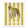 Striped Leopard Small Art Print (12x10)