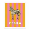 Striped Zebra Riso Print (12x10)