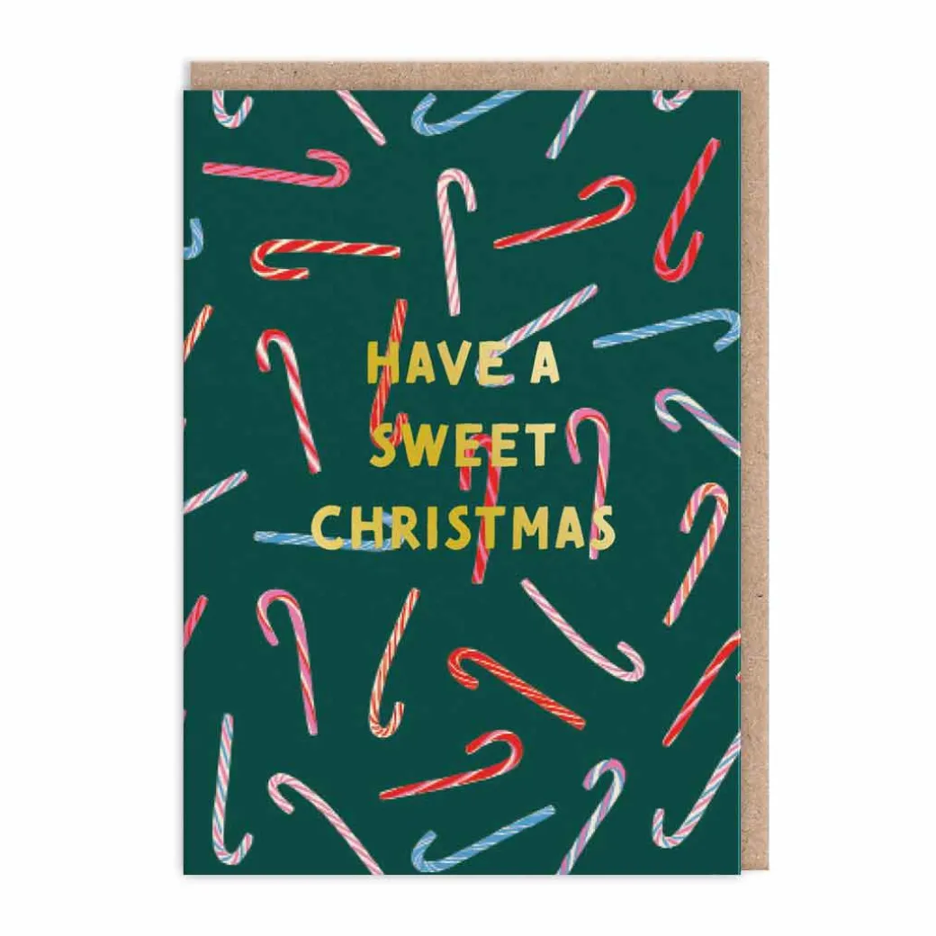 Sweet Christmas Candy Canes Christmas Card | Ohh Deer